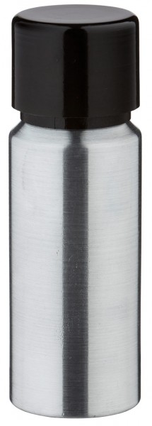 20ml Aluminium-Flasche geschliffen inkl. Schraubkappe schwarz mit Konusdichtung