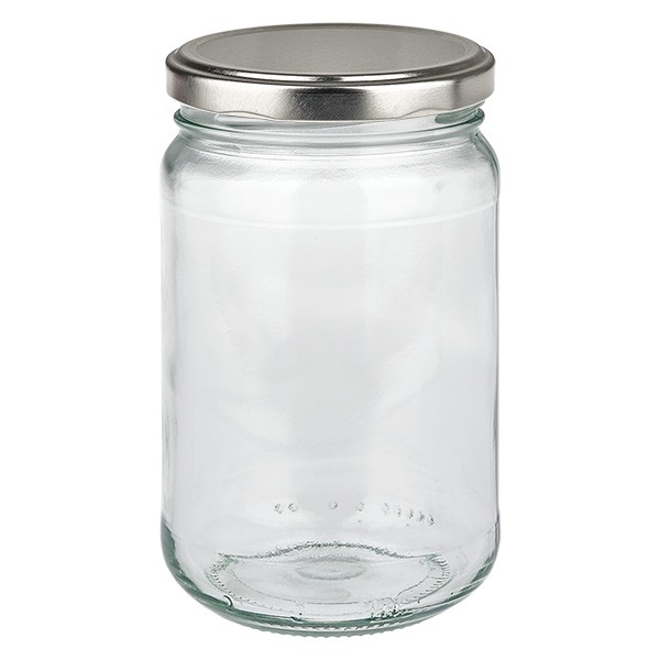 Bicchiere rotondo da 305 ml con coperchio BasicSeal argento UNiTWiST