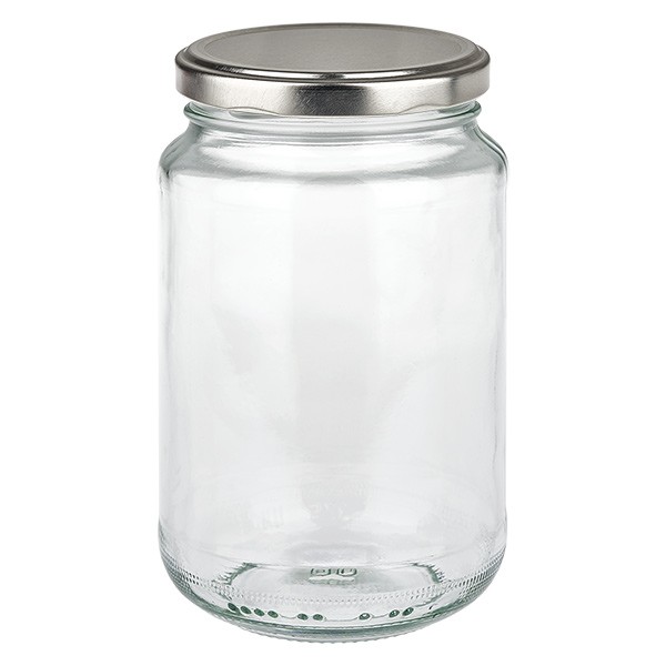 Bicchiere rotondo da 375 ml con coperchio BasicSeal argento UNiTWiST