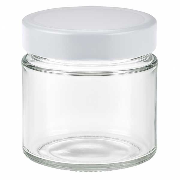 135ml vetro rotondo + coperchio BasicSeal bianco profondo UNiTWiST