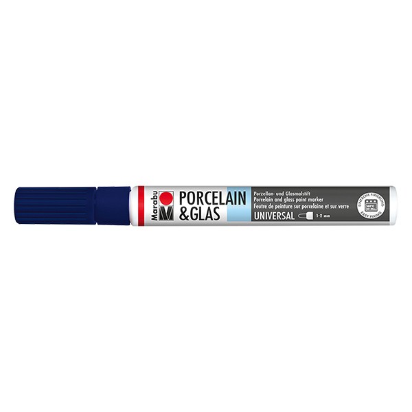 Penna a vernice blu notte 1-2 mm per vetro/porcellana