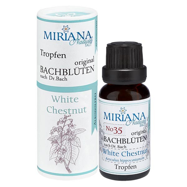 35 White Chestnut, 20ml Essenz (Ohne Alkohol), MirianaNature