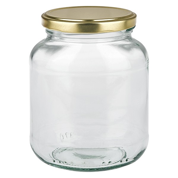 Bicchiere ovale da 370 ml con coperchio BasicSeal oro UNiTWIST