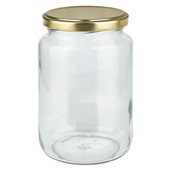 Bicchiere rotondo da 795 ml con coperchio BasicSeal oro UNiTWIST