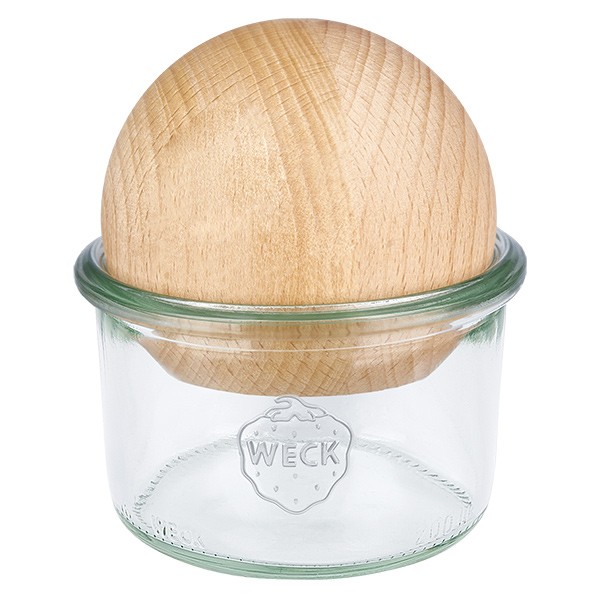 Barattolo a forma conica WECK 160 ml con tappo a sfera in legno