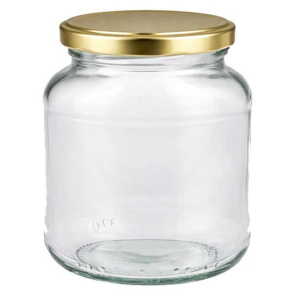 Bicchiere ovale da 370 ml con coperchio BasicSeal oro UNiTWIST